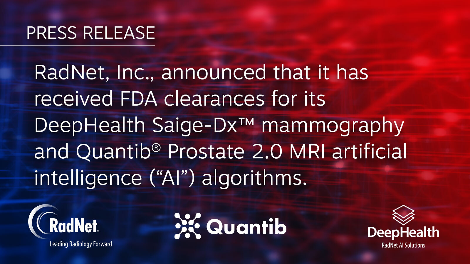 RadNet Subsidiaries Receive FDA Clearance For Radiology AI Tools